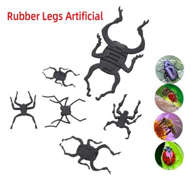 20 PIEZAS Patas de Goma Realistas de Insectos Mariquita Terrestre Artificial Abeja Abejorro Escarabajo Mosquitos Material para Montaje de Moscas Señuelo de Pesca