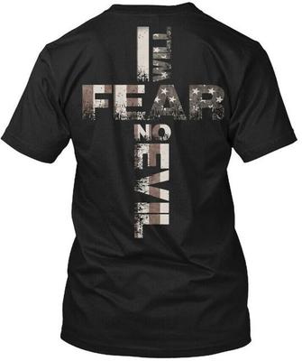 Modisches Fürchte kein Übel, auch wenn ich durch das Tal des Todesschatten gehe T-Shirt Hergestellt in den USA Größe S bis 5XL