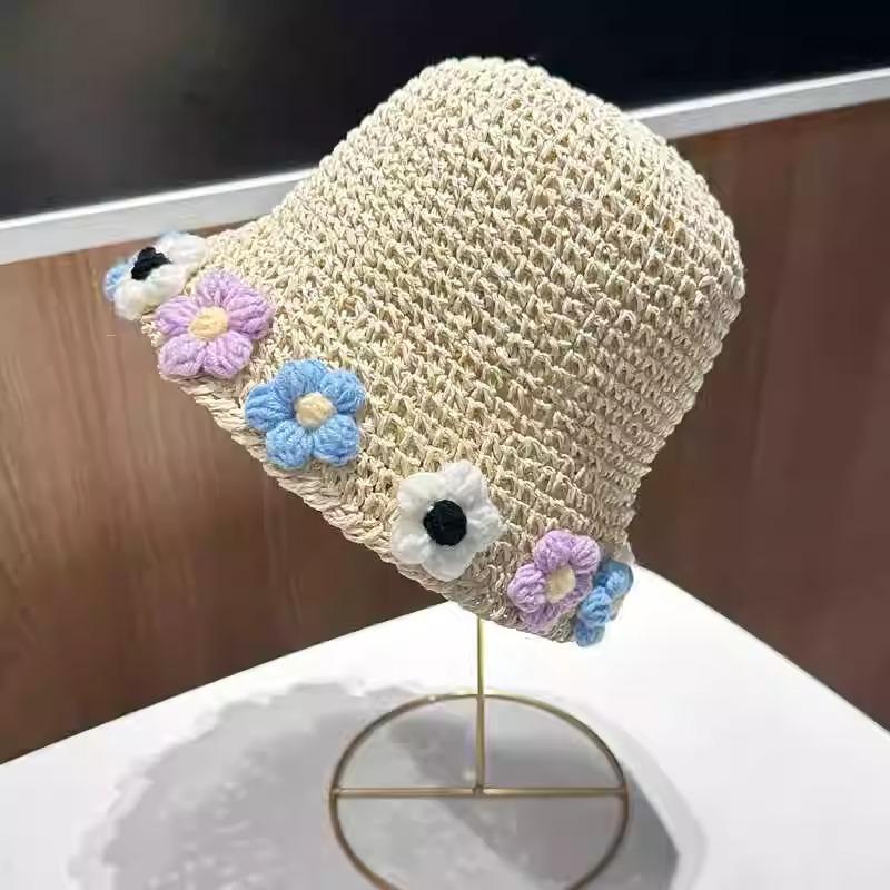 

Hat Versatile Style Colorful Flowers Womens Sunshade Hatscaps Fishermans фіолетовий