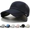 Unisex Baseball Caps Retractable Brim Polyester for Sun Hat for Spring Summer Adult Outdoor Adjustable Visor Cycling Hat