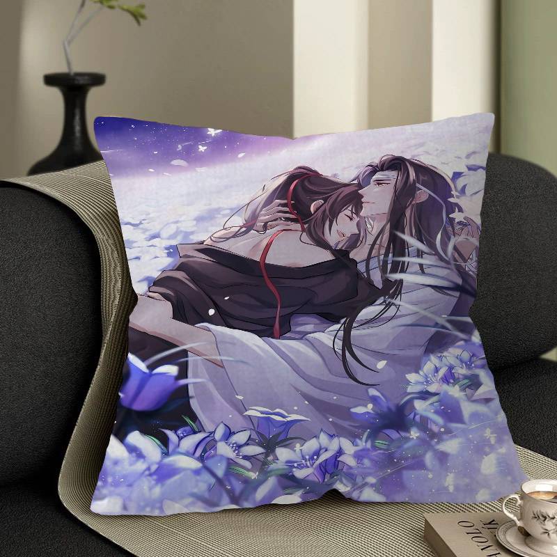 

Anime Grandmaster Mo Dao Zu Shi MDZS Pillow Cushion Cover Pillowcase Living Room Sofa Home Decor Customized 30x30 cm