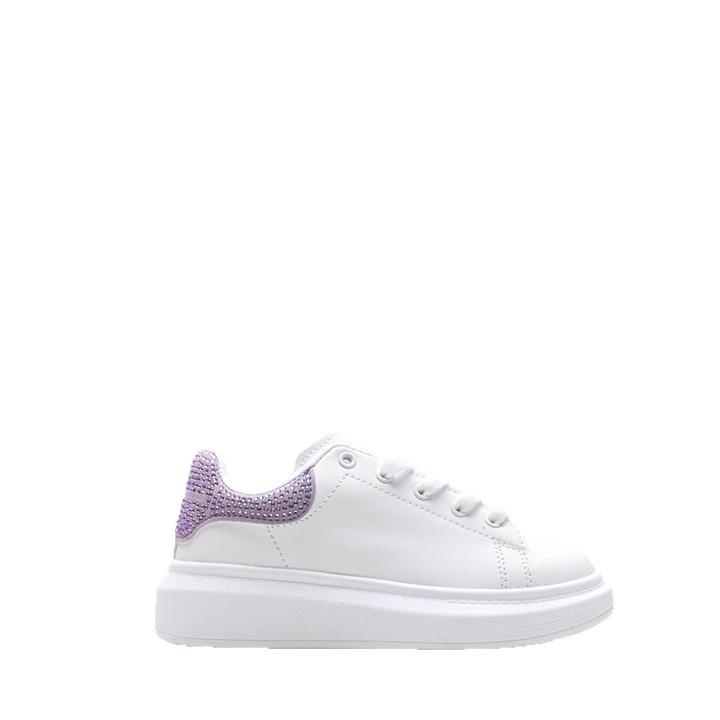 YY488 McQ Unisex Ležérní tenisky na platformě s kamínky a koženým svrškem