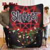 Slipknot 2D Flat Pattern Flannel Blanket High quality All Seasons Warmth and Comfort Perfect for Christmas Gifts.
