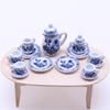 Ceramic Mini Tea Set Dollhouse Porcelain Tea Cup Playset Dollhouse Play Toy For Kids Miniature Food Dishes Cups  Plates Gift