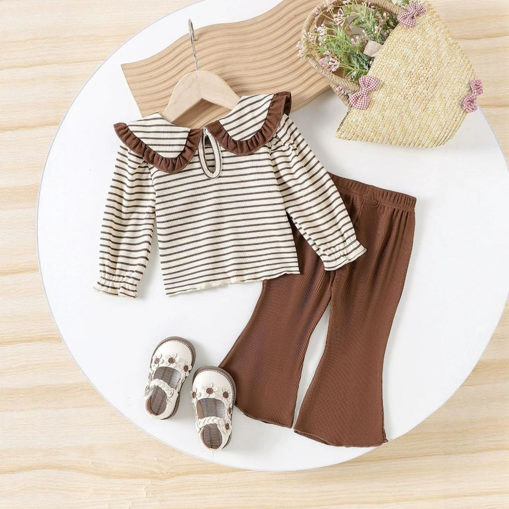 Kids Casual Long-Sleeve Set, Comfortable Daily Wear Outfits