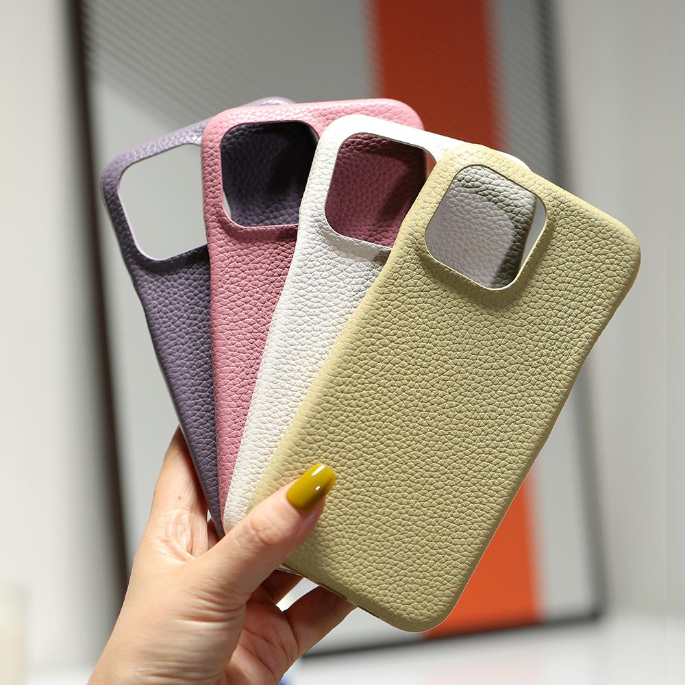 For iPhone 15 Pro Case Litchi Texture PU Leather PET Phone Back Cover