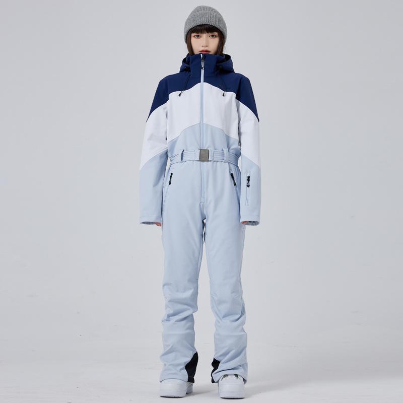 

Winter New Skiing Suites Outdoor Waterproof Clothes Alpine Sport Costume Women s Ski Warm Up Tracksuit Slimming Snow Jumpsuit XS（old） синий
