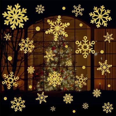 Christmas Window Stickers Christmas Clings Snowflakes Sticker Static Sticker for Xmas Stickers Window Christmas Window Decoration