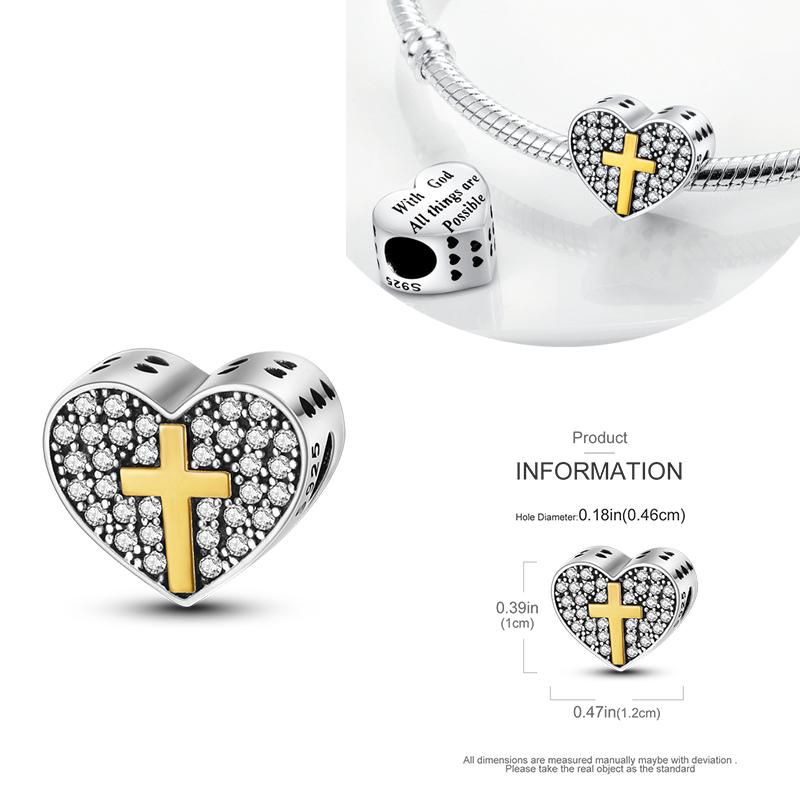 Copper Blue Eyes And Palm Charms Crucifixion Beads Women Girlfriends Jewelry Gift