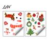 Seasonal Home Decoration Christmas Window Clings, Cartoon Antlers Snowman Wall Stickers, Waterproof PVC Static Cling Decorations Decorative Decals for