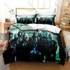 Slipknot 3PCS Bedding Set, Duvet Cover + 2 Pillowcases, Nu Metal Band Print Soft Microfiber for Rock Music Fans Decor