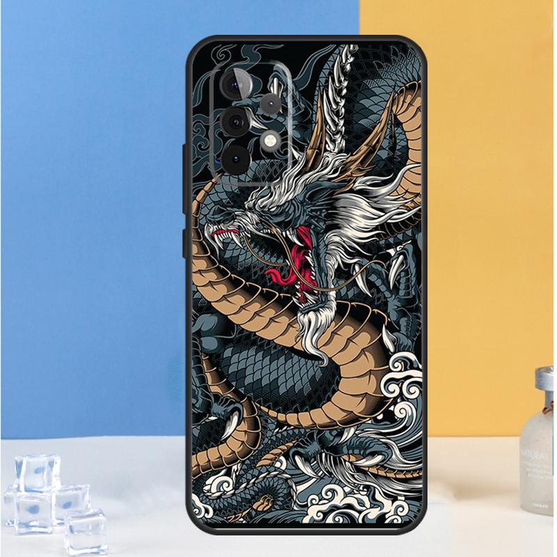Japanese Dragon Style For Samsung Galaxy A05 A06 A13 A33 A53 A36 A26 A16 A54 A34 A14 A32 A52 A55 A35 A15 A56 Case
