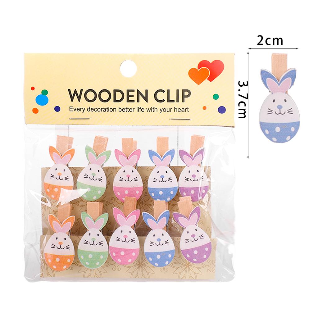 50/10Pcs Easter Crafts Bunny Clothespins for Crafts Photo Clip  Postcard Paper Pegs Home Bedroom Decoration Rabbit Accessories