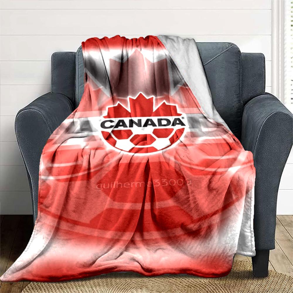 CANADA FC Print Flannel Blanket High Quality Warm Comfortable Cover for All Seasons Perfect for Gifts Home Decor