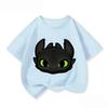 Cozy Kids Short Sleeve Tee Trendy Round Neck Adorable How To Train Your Dragon Pattern Cute Street Daily Wear 3 14