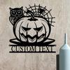 Metal Wall Art Owl Spider Pumpkin Halloween Home Decor Gift