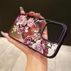 Custodia magnetica di lusso retrò con fiori floreali per ricarica wireless Magsafe per iPhone 16 15 11 12 13 14 Pro Max Cover antiurto