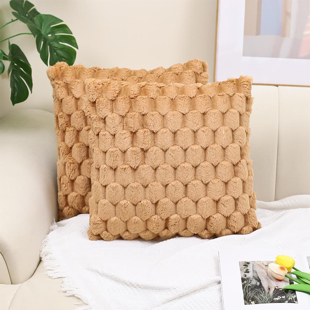 Velvet Snowflake Pillowcase: Solid Color Cushion for Office, Sofa, Bedside, and Waist Support 1pc