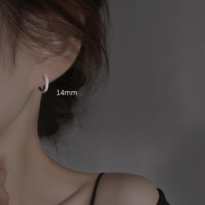 Senior Sense Earrings Ear Buckle Temperament Tide Women's Models Sweet Circle Earrings Trendy Gift Elegant Lady's Accessories Classic Casual Jewelry