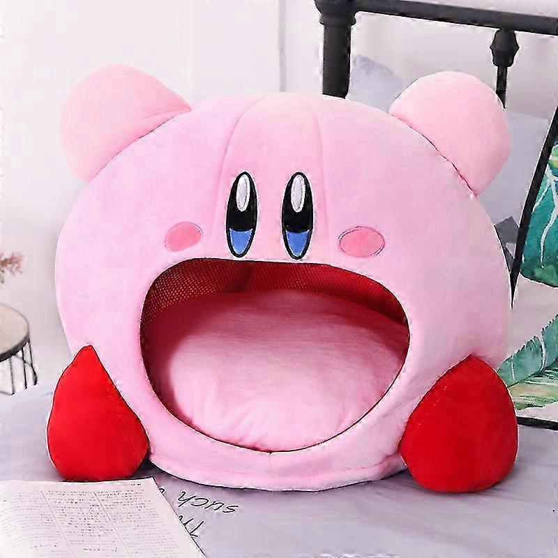 2026 Anime Games Kirby Peripheral Plush Doll Funny Nap Pillow Soft Pet Cat Nest Kawaii Stuffed Toy Pet Bed Decora Cute Gift For Kids