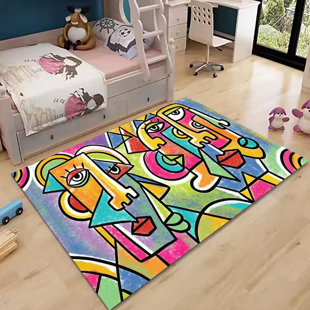 40×60cm Painting Art Printed Mat Doormat for Living Room Carpet Modern Decoration Bedroom Soft Non-slip Carpet gift for kids