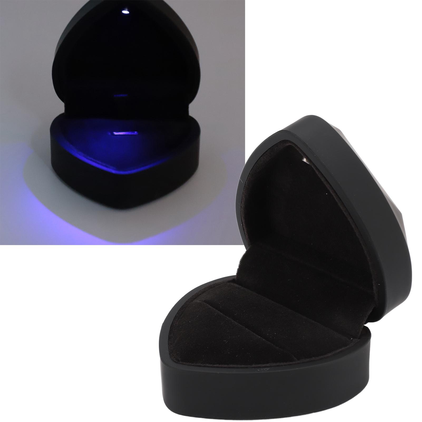

Box LED Hrt Shaped Box Waterproof Exquisite Case Romantic Decorative Jewellry Display Box for Proposal Engagement Wedding