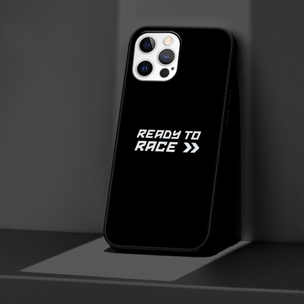 Custodia Ready To Race per iPhone 14 13 11 12 Pro Max XR 7 8 + X 6 6S Plus XS SE 2020 Coque Nera Morbida Cover per Telefono Silicone Funda
