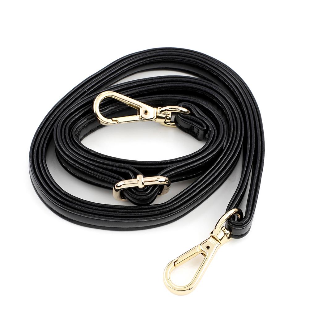 

127cm Long Bag Strap PU Leather Adjustable Crossbody 1.2cm Wide Shoulder Straps Replacement Belt for Handbag Purse Accessories чёрный