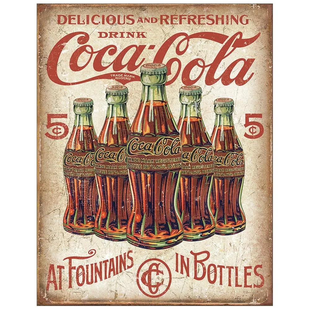 Retro Enjoy Cola Posters Retro Metal Tin Signs Vintage Posters for Game Room Bar Man Cave Cafe Garage Home Wall Decor Gift