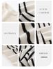 Women's Rolled Edge Striped Cashmere Sweater - Autumn/Winter Thin Knit, Loose Casual Wool Sweater