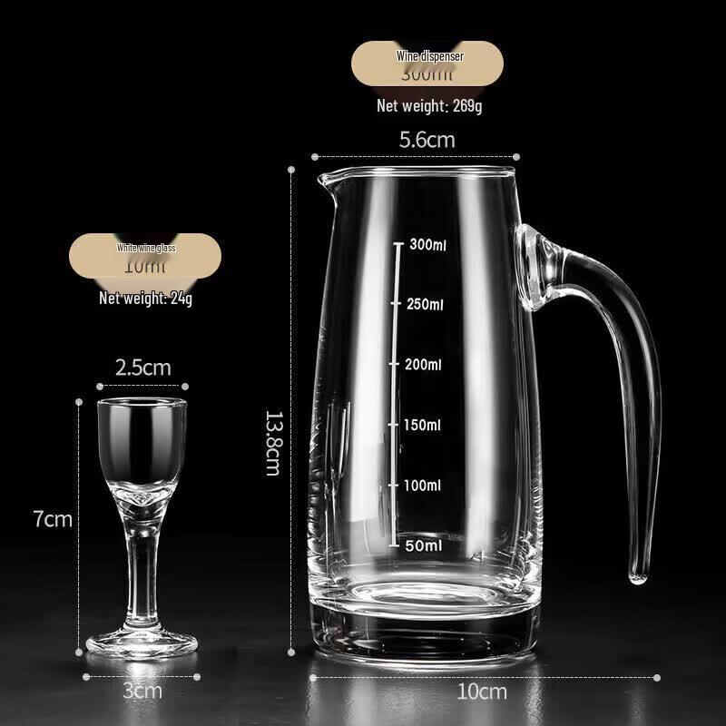 MAXCOOK Chinese Baijiu Decanter and Shot Glass Set