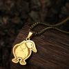 Kinitial Stainless Steel Necklaces Fluffy Duck Butt Looking Behind Animal Pendants Chains Choker Necklace For Women Jewelry