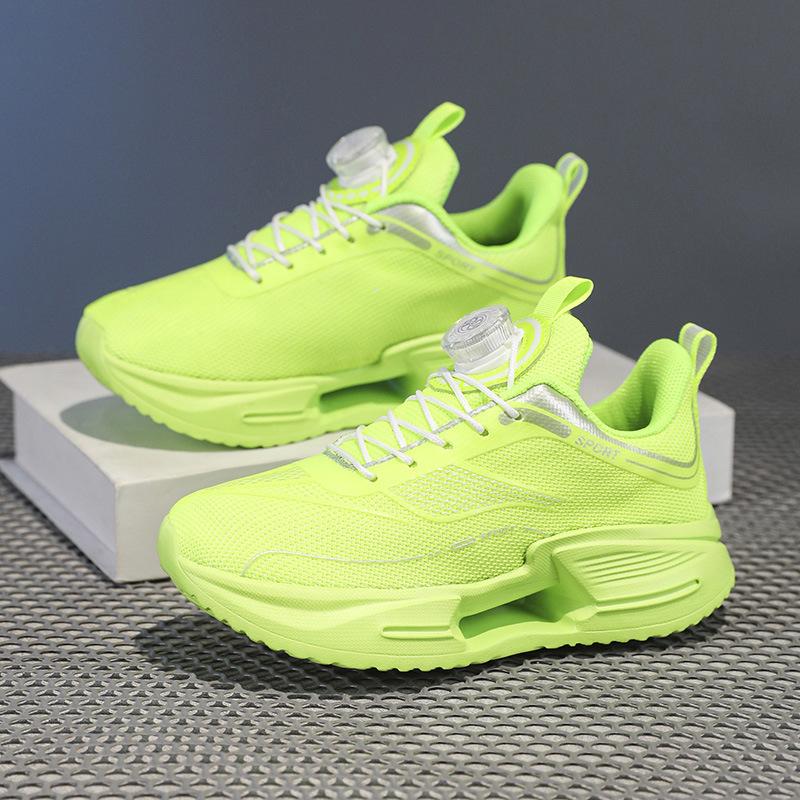 Spring and Summer Children's Breathable Sports Shoes Jue Ying Running Shoes Rotating Buckle Primary School Students Physical Education Class Leisure