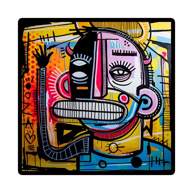 Wall Art Pictures For Living Room Decoration No Frame Graffiti Street Art Poster Joachim Abstract Colorful Face Canvas Painting