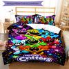 3pcs Smiling Critters Pattern Bedding Set Duvet Cover Set Includes Duvet Cover &pillowcases,perfect All Season Bedroom Decoration&gift
