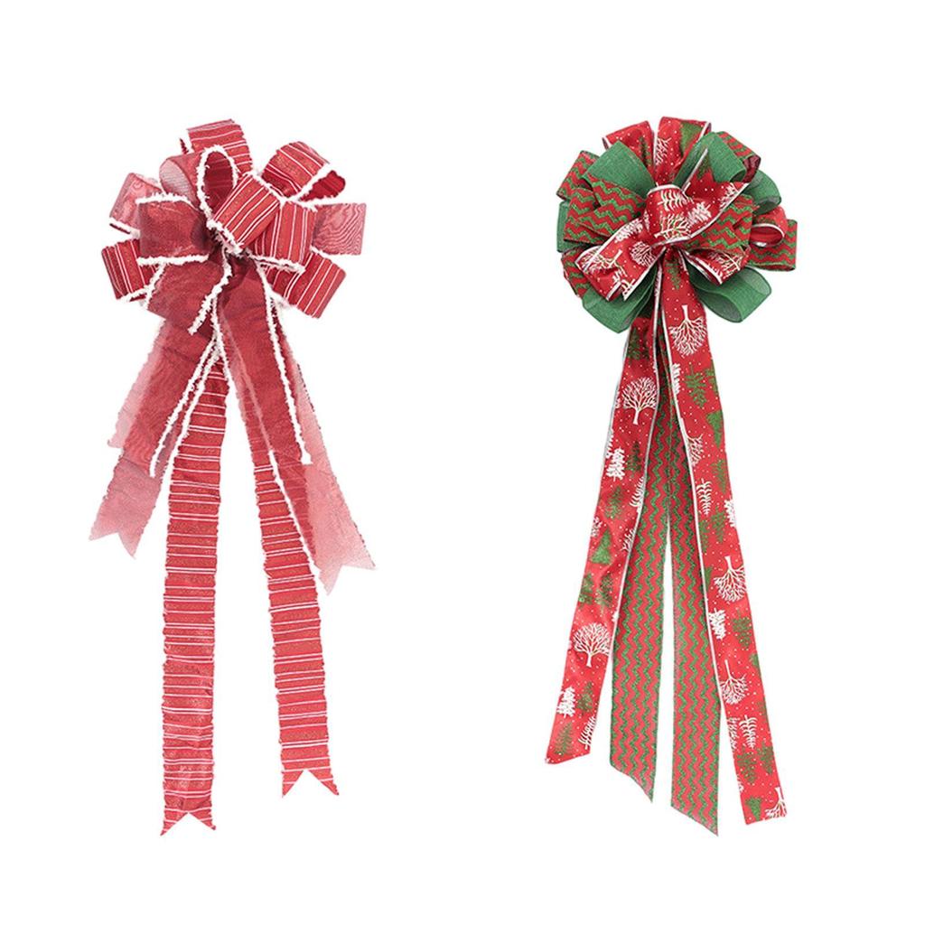 Weihnachtsbaumspitze Schleife Weihnachtsbaumschmuck Dekorative Klassische Weihnachtsdeko Weihnachtsbaumschmuck für Partyzubehör Zuhause