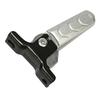 Rear Seat Step Rest for Electric Bikes, Metal Footrest Pair with Grooved Contact Area and Swing-Back Base for Daily Travel Support Use