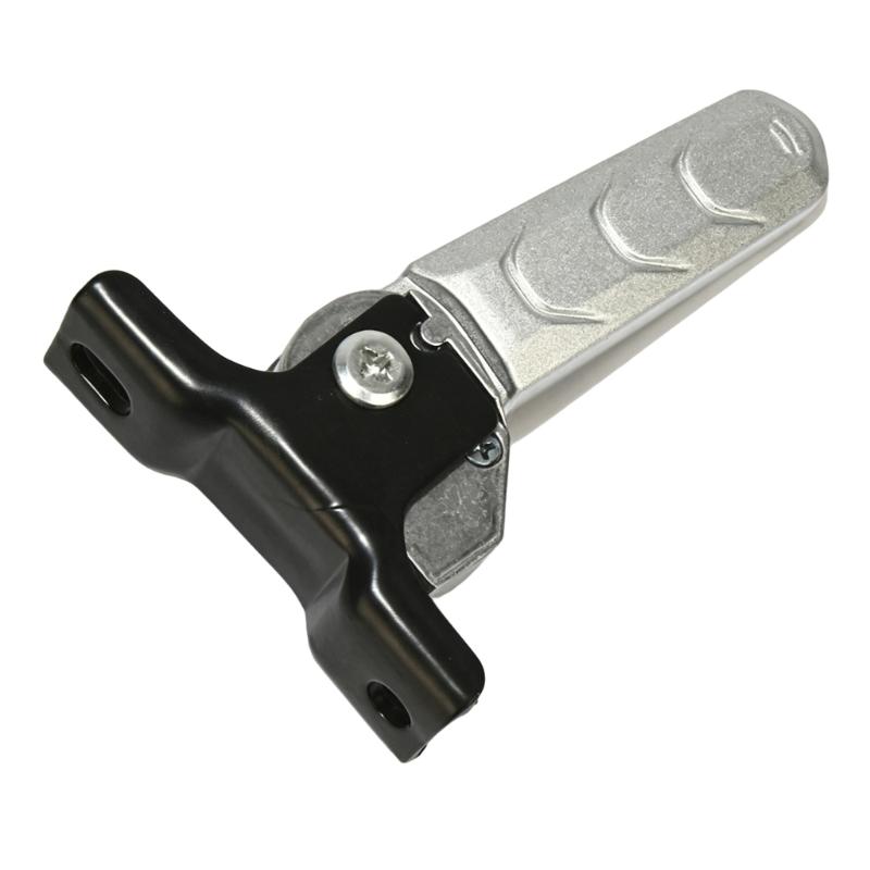 Rear Seat Step Rest for Electric Bikes, Metal Footrest Pair with Grooved Contact Area and Swing-Back Base for Daily Travel Support Use