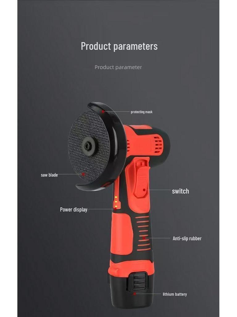 Compact Multifunctional Lithium Battery Mini Angle Grinder and Polisher