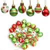 24 Irregular Cross-border Painted Christmas Tree Ornaments - 3cm Ball Set