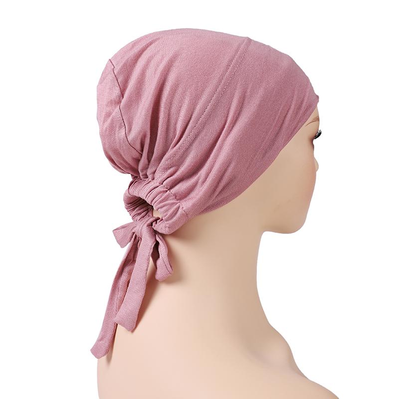 Muslim Inner Hijab Cap No Silp Breathable Women Under Caps Elastic Cotton Jersey Hijab Undercap