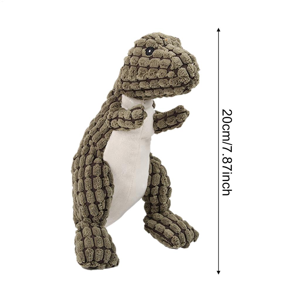 Fun Pet Toy Pet Dinosaur Chew Toy For Dogs Puppy Squeaker Squeaky Plush Bone Molar Dog Toy Pet Training Dog Accessory