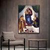 Raphael Sistine Madonna Famous Canvas Painting Madonna of Jesus Poster and Print Wall Art Pictures for Living Room Decor Cuadros
