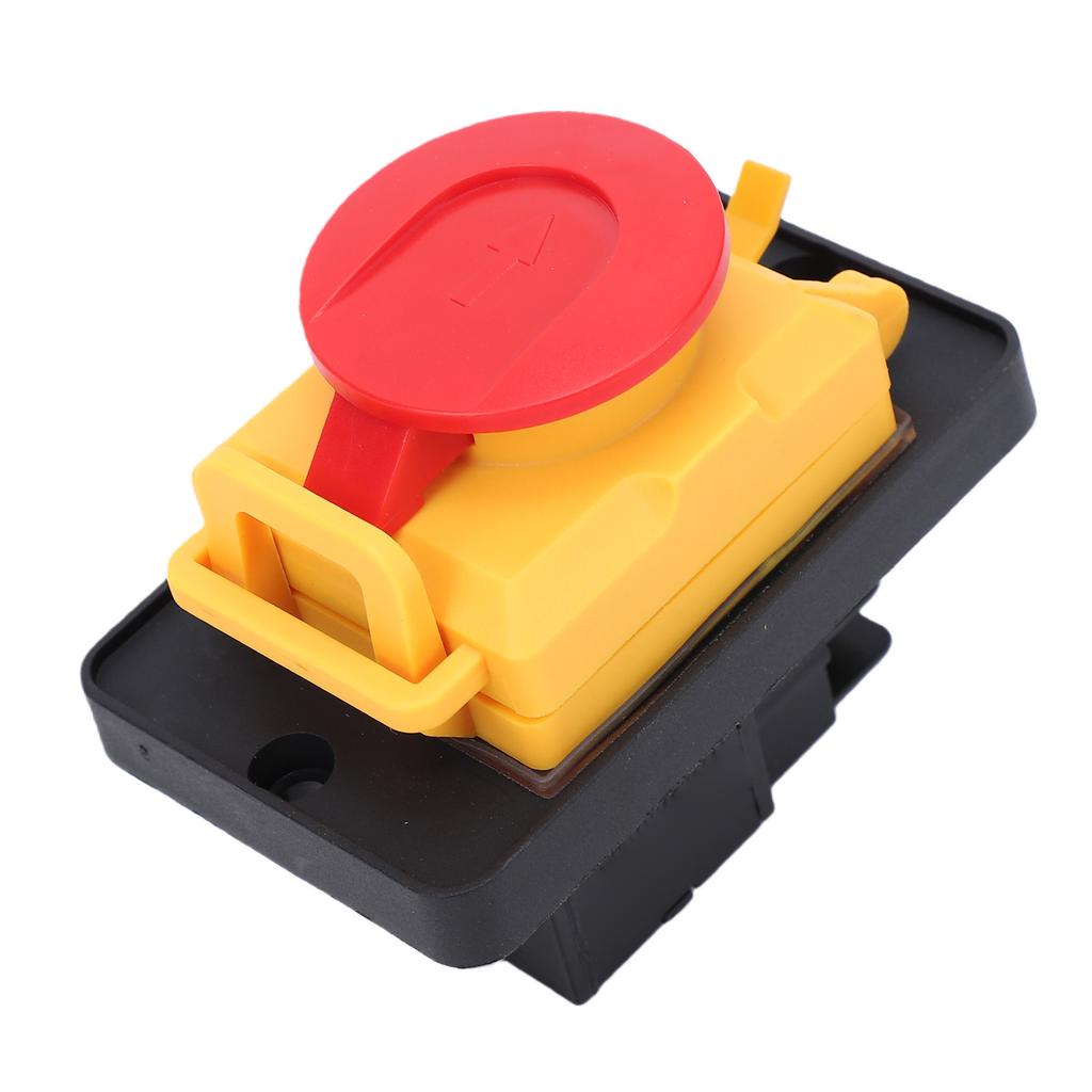 16A 4 Pin Electromagnetic Switch Emergency Stop Push Button Switch for Electrical Panel Power Tool Woodworking Machine