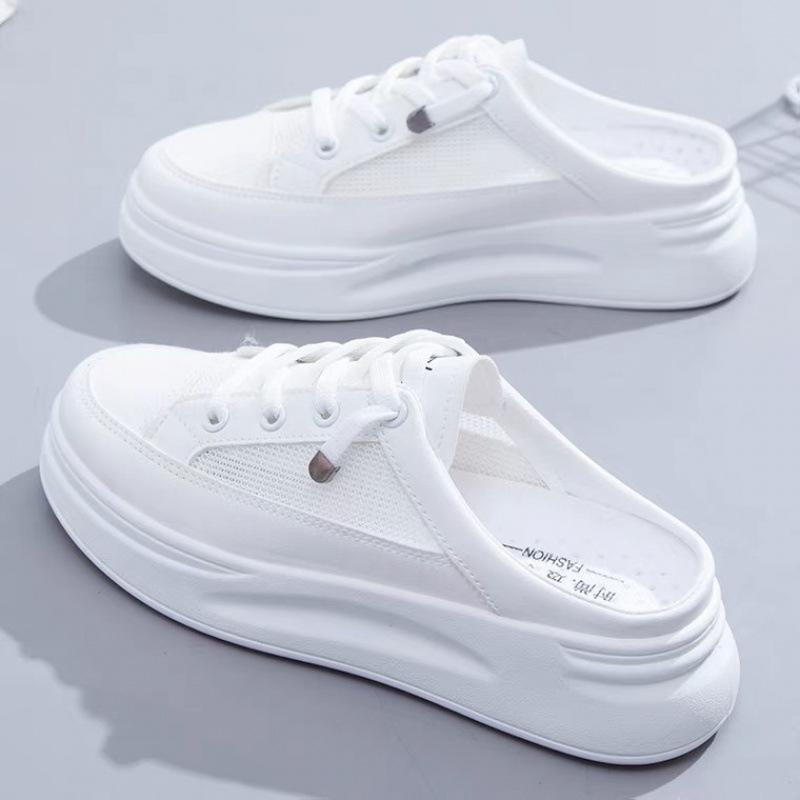Fashion Casual board shoes 2025 new spring and summer women's singles shoes trendy height increasing white shoes women's slippers