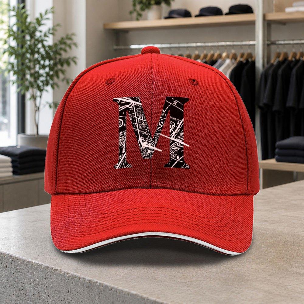 M Graffiti Baseball Cap For Men Lightweight Adjustable Duckbill Hat With Mthemed Design For Weddings Parties Birthdays