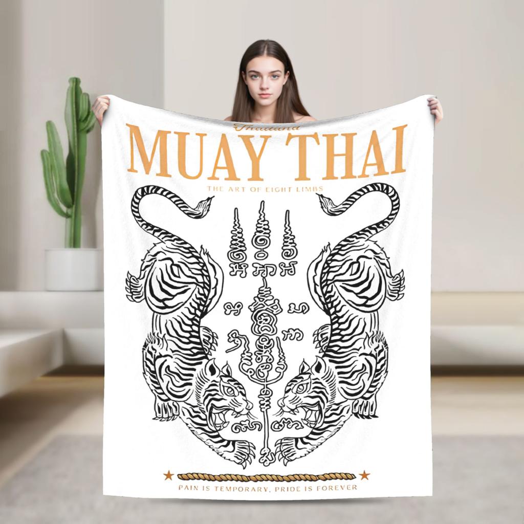Muay Thai Brazilian Jiu-jitsu Flannel Throw Blanket Boxing Wrestling Bedding Knitted Blanket Travel Super Soft Portable Quilt