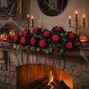 Decorative Faux Flowers Artificial Rose Flower Gothic Black Red Silk with Style Flower Decor Long Stem for Halloween Arrangement Home Wedding