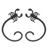 Gothic Black Scorpion Ear Cuff Punk Hip Hop Simulation Scorpion Ear Wrap Fashion Halloween Party Statement Non Piercing Ear Jewelry for Women Men