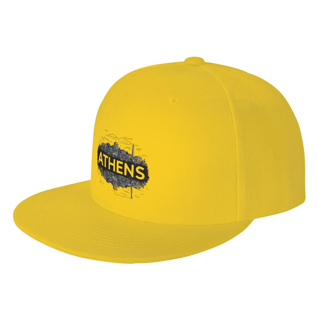 Fashion ATHENS GREECE Flat Brim Sun Hat Harajuku Style Womens Visor